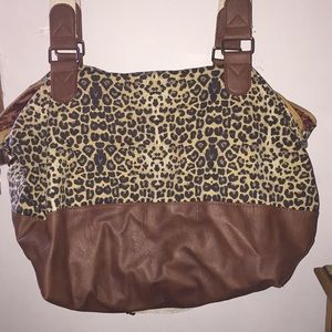 Cheetah/leopard print large bag